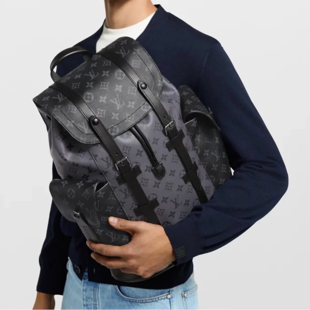 Louis Vuitton Christopher MM Monogram Eclipse Backpack - Picture 1 of 13